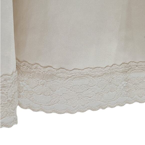 Vanity Fair Cream Lace Bodice Vintage Coquette Slip‎ Dress Size 40 - Picture 9 of 16